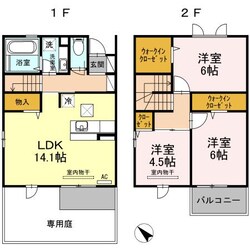 タウンビュー東福山　A棟（D)の物件間取画像